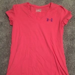 Pink Under Amour shirt.